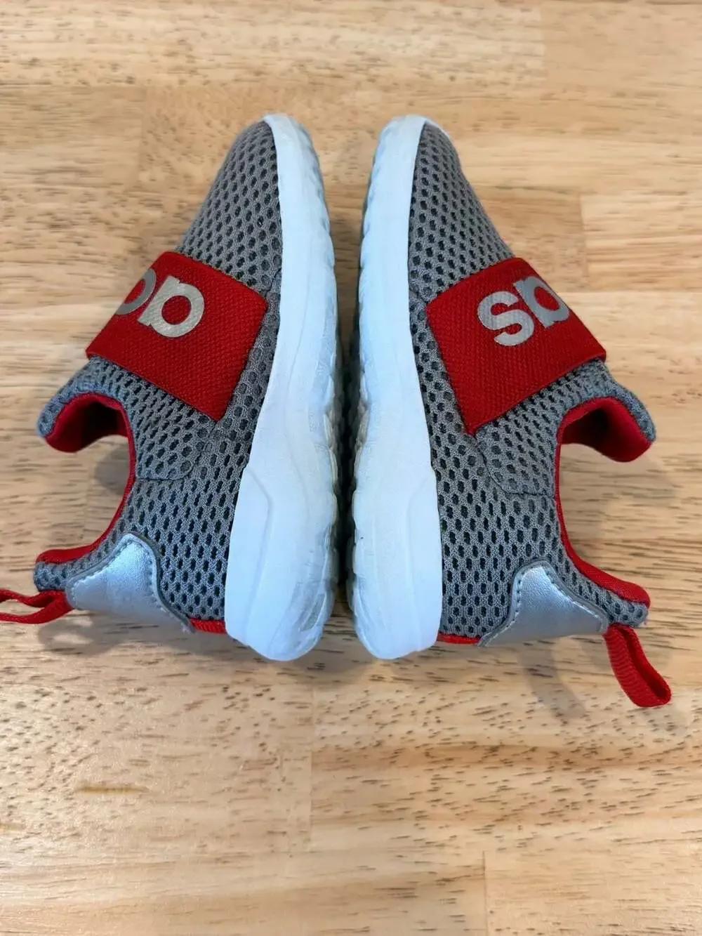 Adidas Lite Racer Adapt 4.0 Gray and Red Slip-On Toddler Size 6K